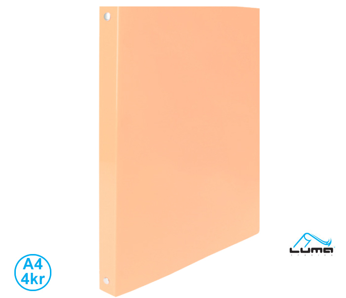 Pořadač LUMA A4 pastel 4 kroužkový růžový